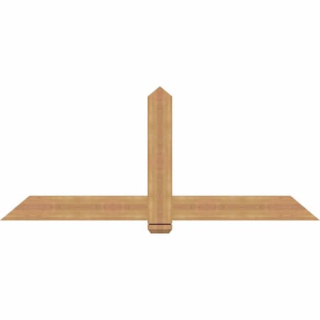 Ekena Millwork Eugene Smooth Timber Gable Bracket, Western Red Cedar, 72"W x 30"H x 1 1/2"D x 5 1/2"F, 10/12 Pitch GBW072X30X0206EUG00SWR